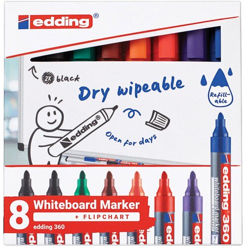 Marker ZA BIJELU PLOČU 1,5-3MM EDDING 360/8 S BLISTER Cijene