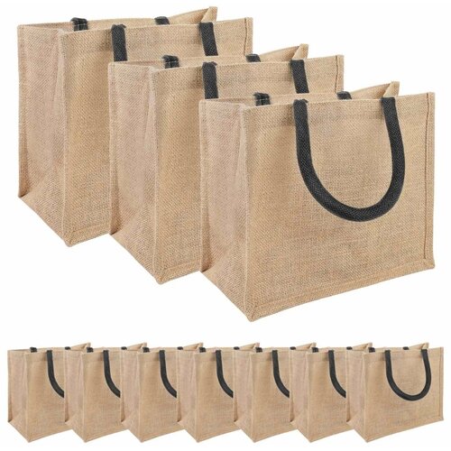  Torbe od jute 10 Prirodna i crna 26 x 22 x 14 cm 100% Jut - Prirodna i crna 26 x 22 x 14 cm 10 Cijene