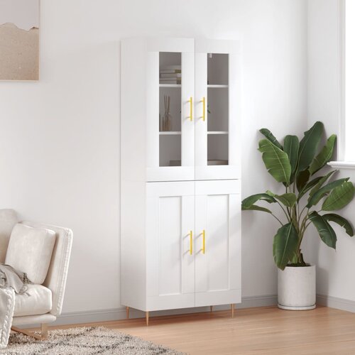 vidaXL Visoka komoda bijela 69 5x34x180 cm konstruirano drvo Cijene