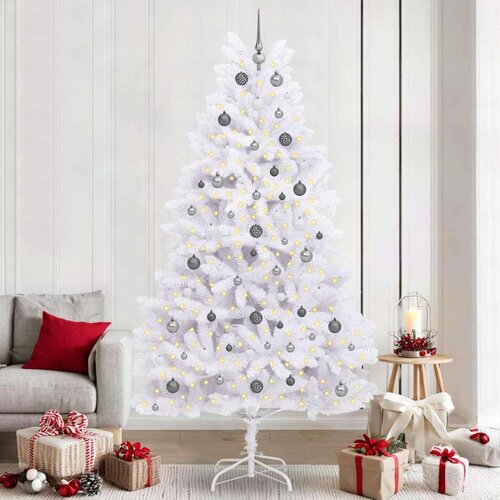  Umjetno božićno drvce Bijelo 120 x 120 x 240 cm PVC i metal Cijene
