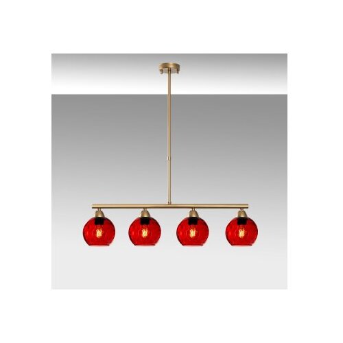 Opviq Luster Benek-15-14441, 80x15x80cm, IP20, Zlatno-crvena boja Slike