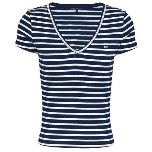 Tommy Hilfiger prugasta ženska majica THDW0DW17383-0A6 Slike
