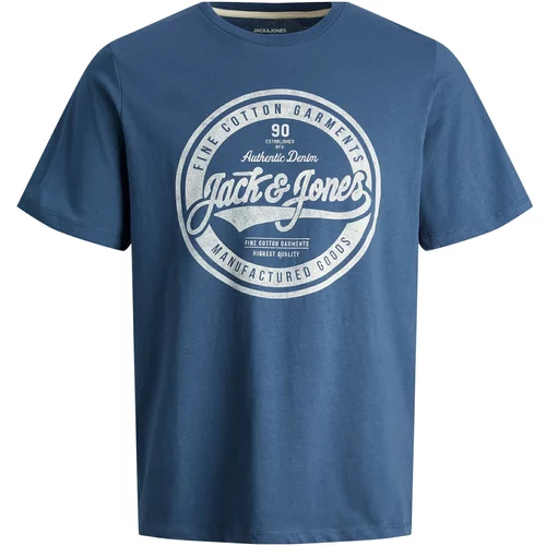 Jack & Jones Majica 'JEANS' safirno plava / prljavo bijela