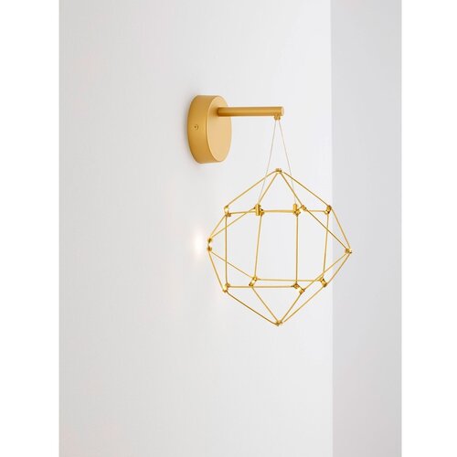 Nova Luce Aluminijasta LED stenska svetilka v zlati barvi Nebula &amp;ndash; Slike