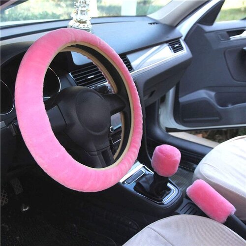 INF Obroč volana in prevleka za ročno zavoro in prestavno ročico Plush Pink, (21276729) Cene