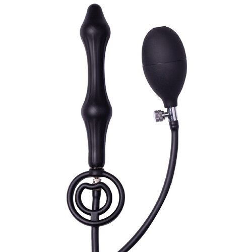 Rimba Latex Play Inflatable Anal Plug with Double Balloon and Pump Black Cijene