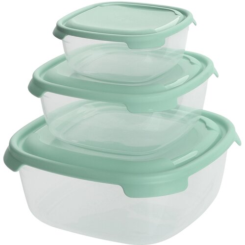 Pobeda Compani Doo Frigo posude UNICO za čuvanje hrane, set 3 0.4+1+2l, Menta Cene