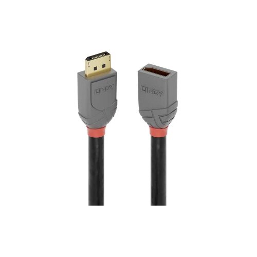 Lindy DisplayPort podaljšek DisplayPort vtič\, DisplayPort vtičnica 1.00 m antracitna\, črna\, rdeča 36496 pozlačeni konektorji DisplayPort kabel, (20417092) Cene