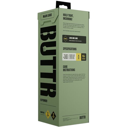 BUTTR Huge Explosive II - veliki analni čep (crni) - 29 cm Slike