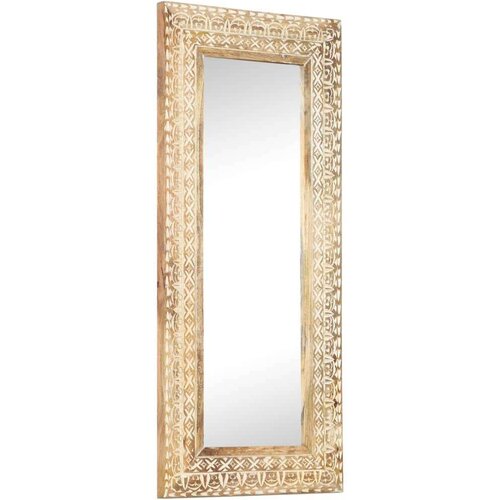 VidaXL Ručno izrezbareno ogledalo 110 x 50 x 2,6 cm masivno drvo manga Slike