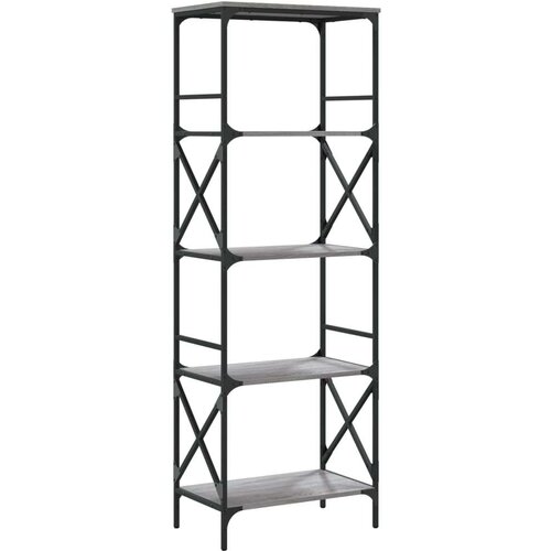 VidaXL Regal za knjige 5 razina siva boja hrasta 59x35x171 cm drveni Slike