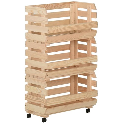 Kolica za povrće 37 x 30 x 80 cm od masivne borovine Cijene