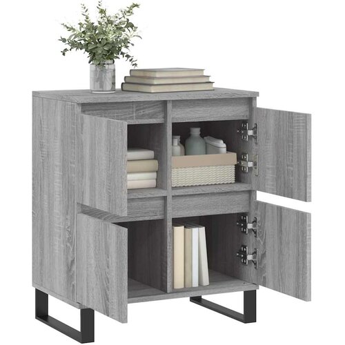  Komoda sivog hrasta sonome 60x35x70 cm od konstruiranog drva Slike