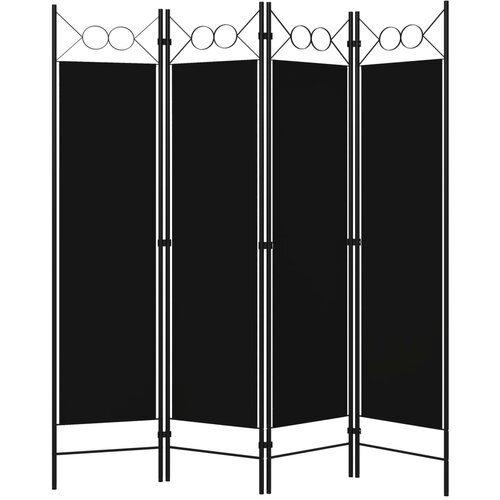 Maison Chic Paravan - Sobne pregrade 4-delni črn 160x180 cm, (22111958) Cene