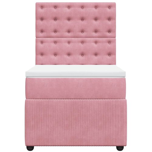 Box spring krevet s madracem ružičasti 90x200 cm bar&amp;scaron;unasti Slike