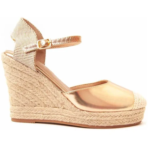 Leindia Espadrile 89655 Pozlačena