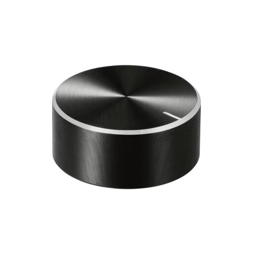 TRU COMPONENTS TC-11696500 okretni gumb s gumbom za obilježavanje crna (Ø x V) 30 mm x 13 mm aluminij, plastika 1 St. Cijene