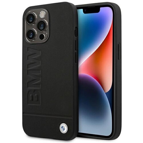 BMW USNJENA STAMP CASE OVITEK ZA IPHONE 14 PRO MAX ČRNA, (21973368) Cene