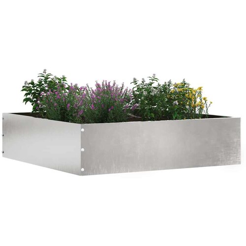 VidaXL Ograda oko Travnjaka 6 pcs Srebrno 50 x 50 x 13 cm Slike