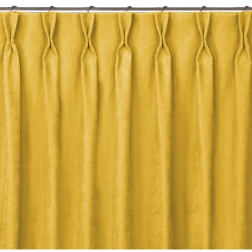  Curtain MILANA color mustard style classic flex 7.5 cm with double pleat chenille 420x175 HOMEDE Cene