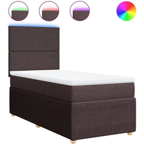 vidaXL Krevet s oprugama i madracem tamnosmeđi 80x200 cm od tkanine Cijene