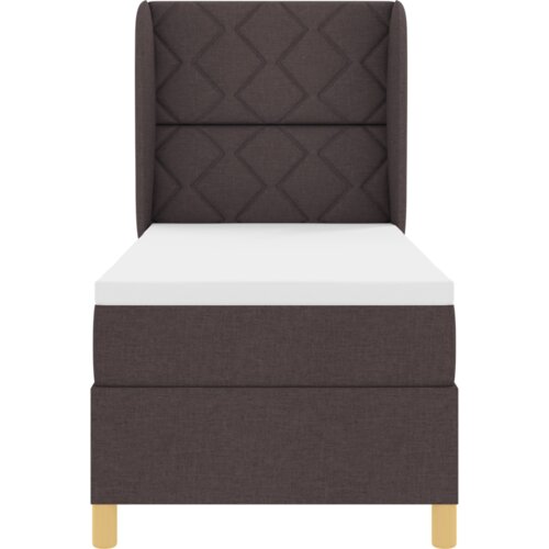 Box Spring Krevet s Madracem Tamnosmeđi 80x200 cm Tkanina Slike
