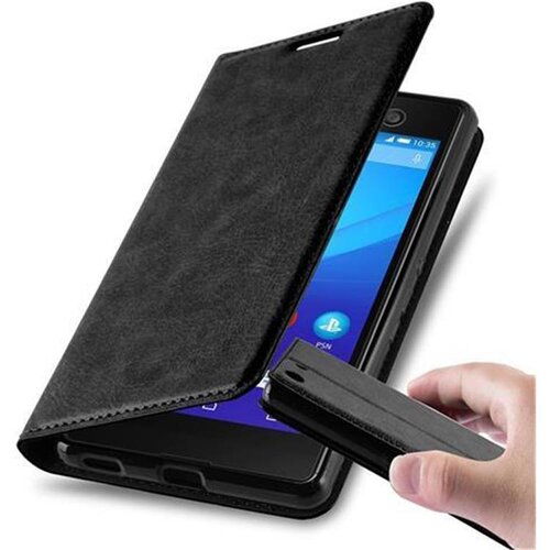 Cadorabo Ohi&scaron;je, združljivo z Sony Xperia M5 v nočna črna - Za&scaron;čitni ovitek z magnetnim zapiranjem, stoječo funkcijo in režo za kartice, (20549436) Cene