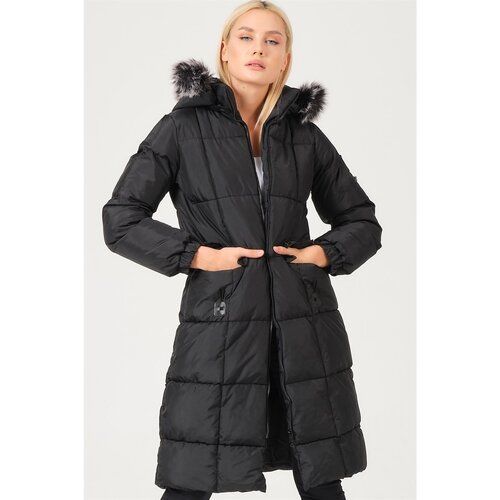 Dewberry Z6706 LADIES COAT-LIGHT BLACK Slike