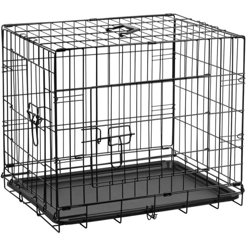 Rebel ANIMALS Metalni kavez za pse sa dvoja vrata M 61x46x51cm RA-1201 Cene
