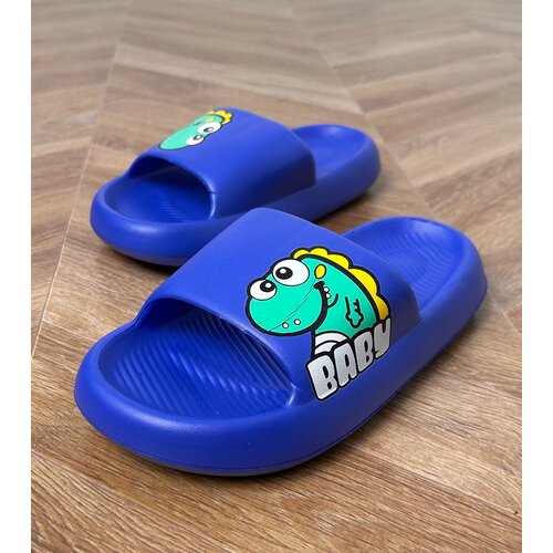 Gemre Blue children's flip-flops with Milos print Cene