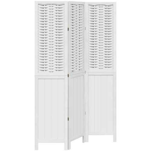 Maison Chic Paravan - Sobne pregrade 3-delni bel trden les pavlovnije, (22111859) Cene
