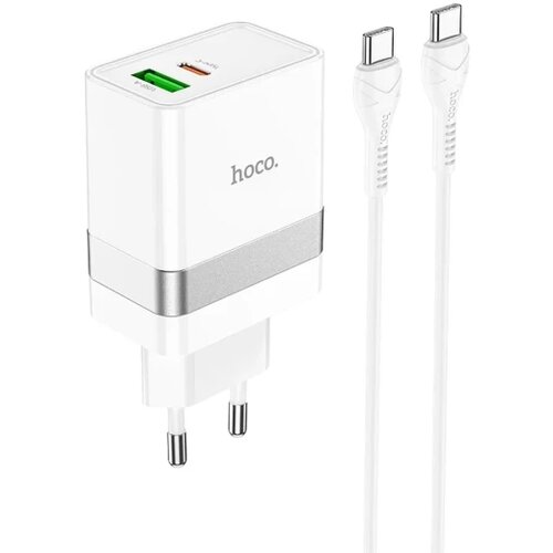 hoco. travel charger Type C + USB QC3.0 with cable for Type C Power Delivery 30W Starter N21 white Cijene