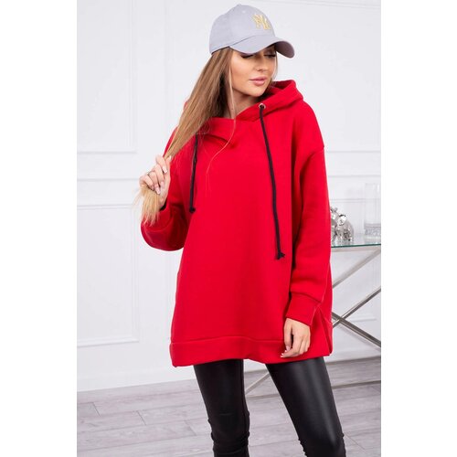 Kesi Insulated sweatshirt with a zipper on the side red Cene