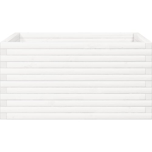  Vrtna sadilica bijela 90x90x46 cm od masivne borovine Slike