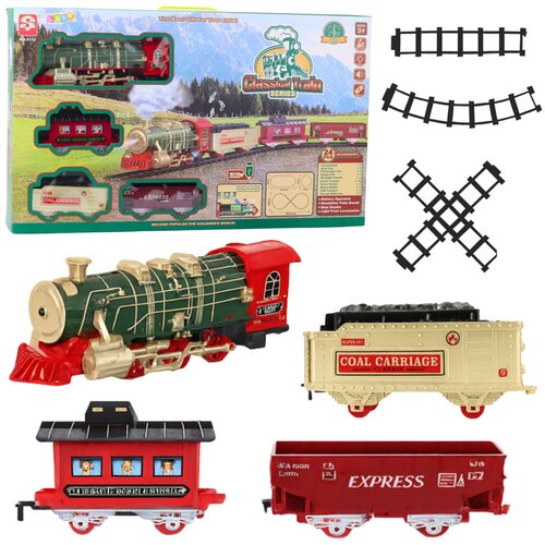 Electric Train Classic Train Lights Sounds Smoke 24 pcs. Cene