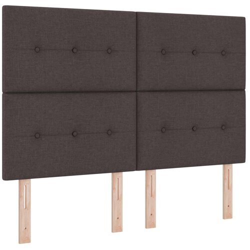  LED okvir za krevet s madracem Tamno smeđa 140 x 200 cm Tkanina - Tamno smeđa 140 x 200 cm Prošiveno gumbima Cene