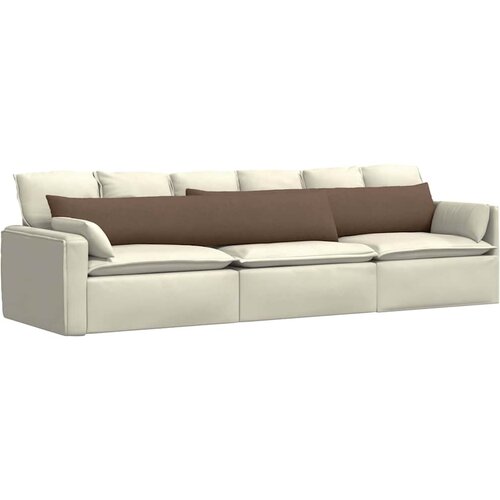  Jastučići za sofu 2 pcs Smeđa 200 x 40 cm tkanina Slike