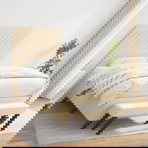 The Living Store Box spring postelja z vzmetnico krem 90x190 cm blago - Box Spring Postelja, (21737666) Cene