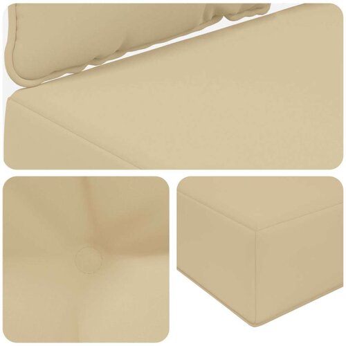  Jastuk za vanjsku sofU 3 pcs Bež Poliester - Bež 60 x 60 cm 1x sjedalo +1x naslon +1x bočna strana (2D s bartagom) Slike
