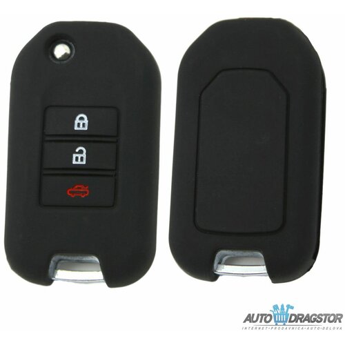 888 Car Accessories silikonska navlaka za ključeve crna honda APT1014.02.B Slike