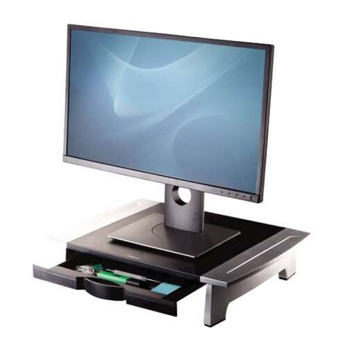 Fellowes Computer Monitor Stand with 5 Height Adjustments - Office Suites Monitor Riser with Storage Tray - Ergonomic Adjustable Monitor Stand for Computers - Max Weight 36KG /Max Size 28 - Graphite Cijene