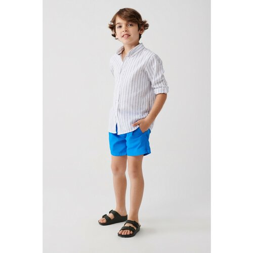 Avva Men's Saks Quick Drying Standard Size Plain Children's Special Boxed Swimsuit Swim Shorts Slike