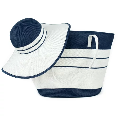 Art of Polo Torba za plažo + klobuk Navy