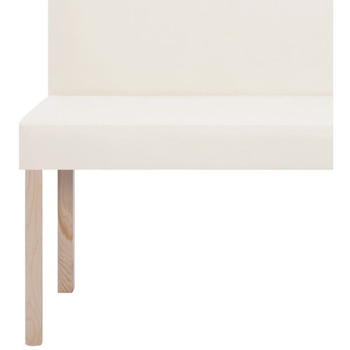 Klupa od umjetne kože 139,5 cm krem Slike