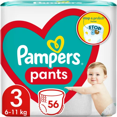 Pampers Active Baby Pants Size 3 hlačne plenice za enkratno uporabo 6-11 kg 56 kos