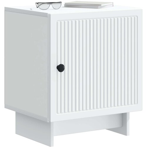  Noćni ormar 2 pcs Bijela 43 x 34,5 x 50 cm Konstruirano drvo Slike