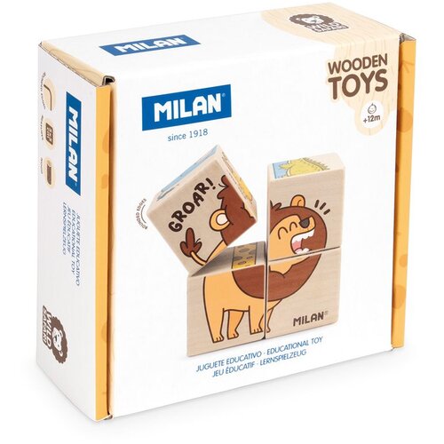 MILAN Drvena edukativna slagalica Wild Safari Slike