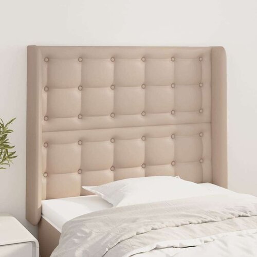  Uzglavlje s u&scaron;ima boja cappuccina 103x16x118/128cm umjetna koža Cijene