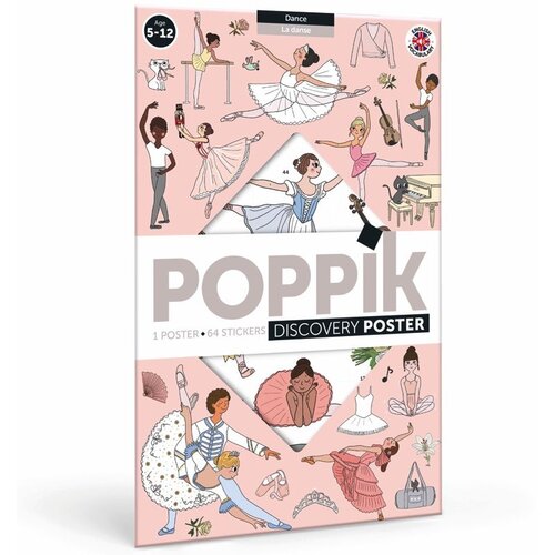 Poppik Edukativni poster s nalepnicama XXL Otkrića: Ples 5+ Slike