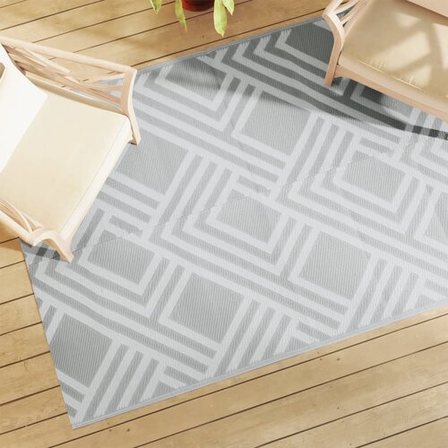 vidaXL Zunanja preproga siva 140x200 cm PP Cene